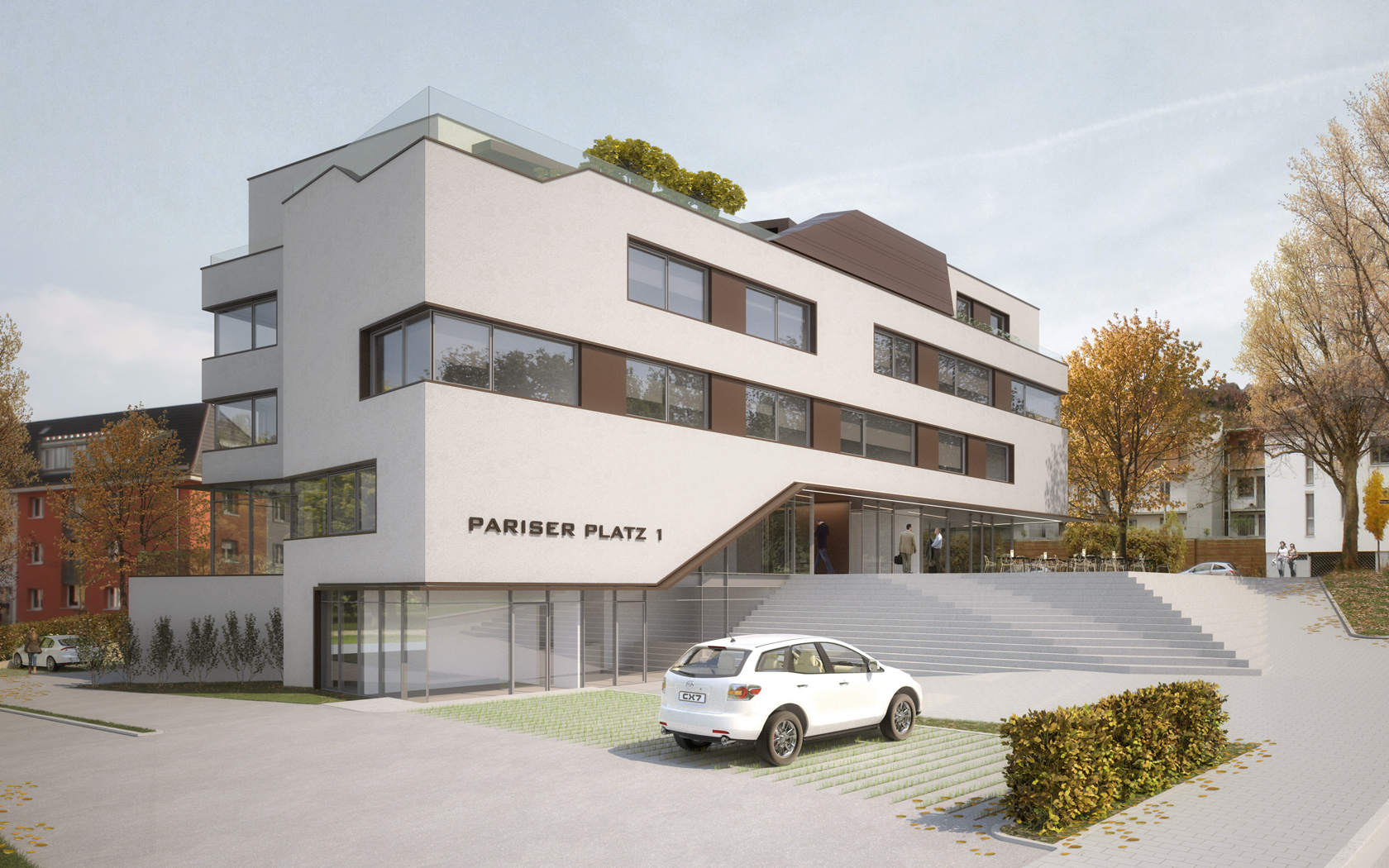 Bürogebäude in der Cité Baden-Baden