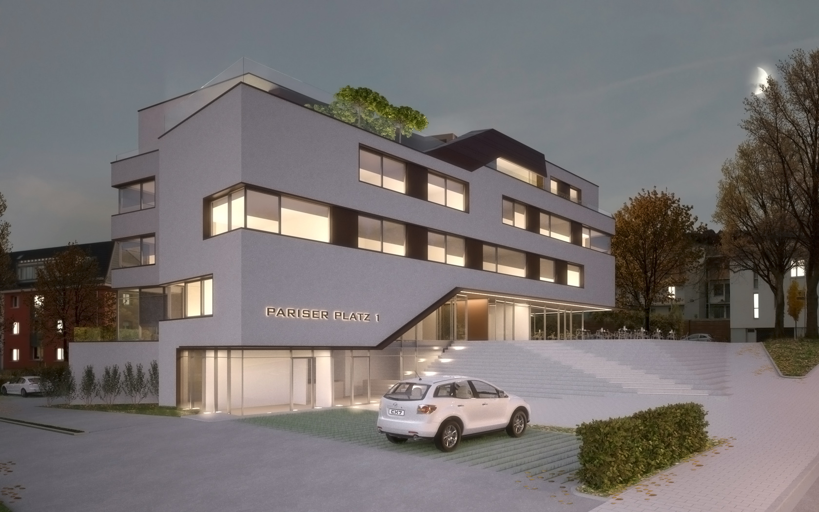 Bürogebäude in der Cité Baden-Baden